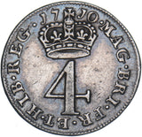 1710 Maundy Fourpence - Anne British Silver Coin - Nice