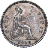 1836 Groat (Fourpence) - William IV British Silver Coin - Superb