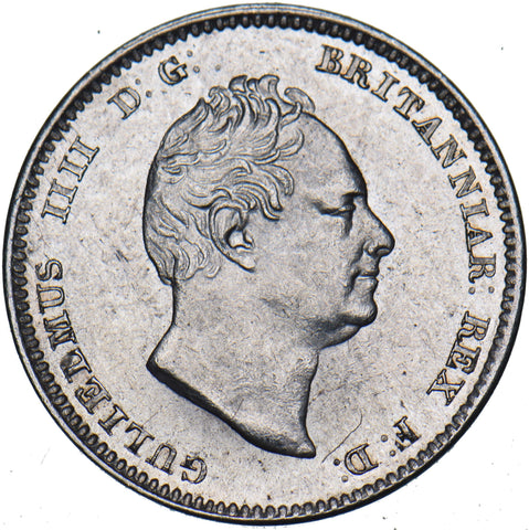 1833 Maundy Threepence - William IV British Silver Coin - Superb