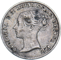 1845 Threepence - Victoria British Silver Coin - Nice