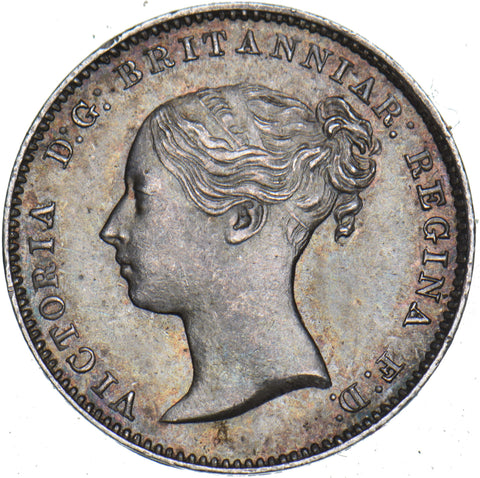 1868 Threepence - Victoria British Silver Coin - Superb