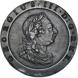 1797 Cartwheel Twopence - George III British Copper Coin - Nice