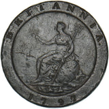 1797 Cartwheel Twopence - George III British Copper Coin