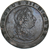1797 Cartwheel Twopence - George III British Copper Coin - Nice