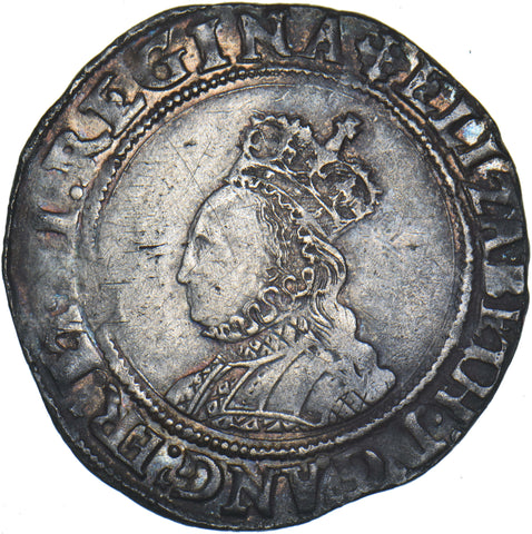 1560-1 Shilling (mm. Cross-C) - Elizabeth I British Silver Hammered Coin - Nice