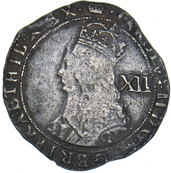 1660-2 Hammered Shilling - Charles II British Silver Coin