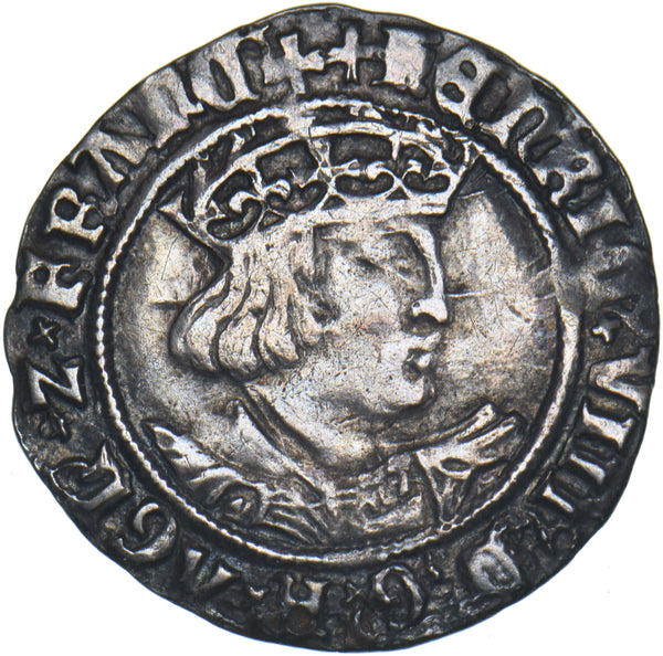 1526-30 Groat (TW Thomas Wolsey) - Henry VIII British Silver Hammered Coin -Nice