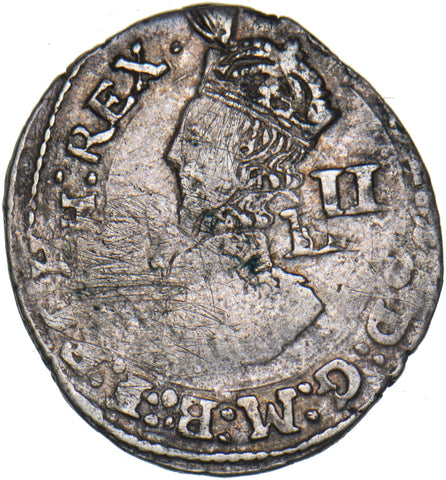 1632-3 Halfgroat (Twopence) - Charles I British Silver Hammered Coin - Nice