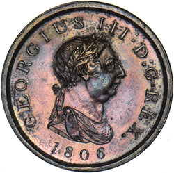 1806 Penny - George III British Copper Coin - Very Nice