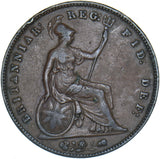 1857 Penny (PT) - Victoria British Copper Coin - Nice