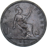 1860 Penny (F17 6+D R13) - Victoria British Bronze Coin