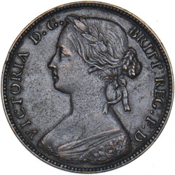 1860 Penny (F10) - Victoria British Bronze Coin - Nice