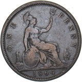1864 Penny (Upper Serif) - Victoria British Bronze Coin