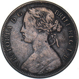1865 Penny - Victoria British Bronze Coin