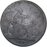 1869 Penny - Victoria British Bronze Coin