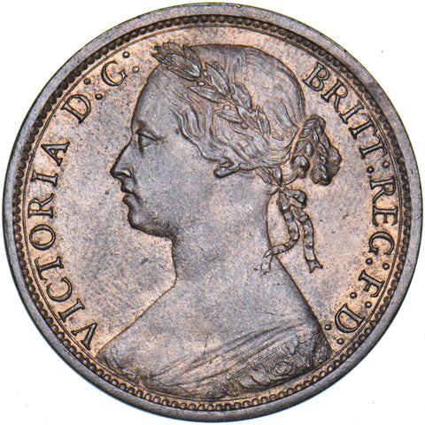 1874 H Penny (F73) - Victoria British Bronze Coin - Superb