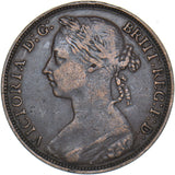1885 Penny - Victoria British Bronze Coin - Nice