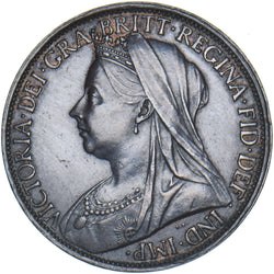 1897 Penny - Victoria British Bronze Coin - Very Nice