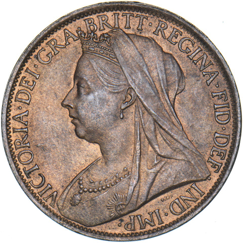 1898 Penny - Victoria British Bronze Coin - Superb