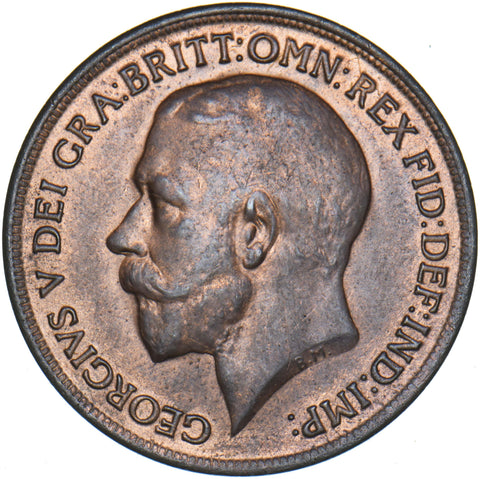 1917 Penny - George V British Bronze Coin - Superb