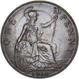 1918 KN Penny - George V British Bronze Coin - Very Nice