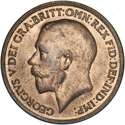 1919 Penny - George V British Bronze Coin - Superb