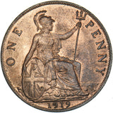 1919 Penny - George V British Bronze Coin - Superb