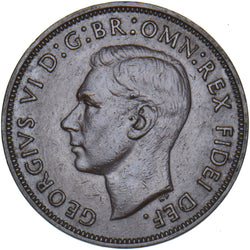 1951 Penny - George VI British Bronze Coin - Nice