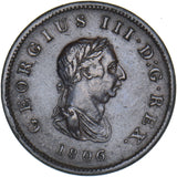 1806 Halfpenny - George III British Copper Coin - Nice