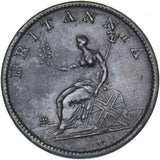 1806 Halfpenny - George III British Copper Coin - Nice