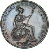 1838 Halfpenny - Victoria British Copper Coin - Very Nice