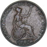 1848 Halfpenny - Victoria British Copper Coin