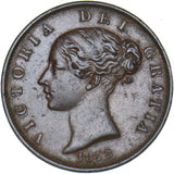 1853 Halfpenny - Victoria British Copper Coin - Nice