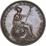 1853 Halfpenny - Victoria British Copper Coin - Nice