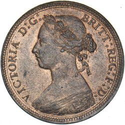 1887 Halfpenny - Victoria British Bronze Coin - Superb