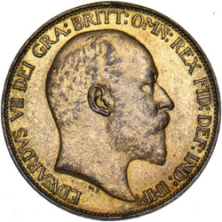 1902 Halfpenny (Low tide Gilded) - Edward VII British Bronze Coin