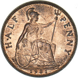 1931 Halfpenny - George V British Bronze Coin - Superb