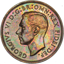 1950 Proof Halfpenny - George VI British Bronze Coin - Superb