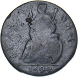1694 Farthing - William & Mary British Copper Coin