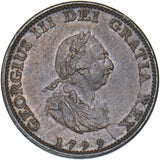 1799 Farthing - George III British Copper Coin - Very Nice