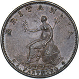 1799 Farthing - George III British Copper Coin - Very Nice