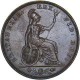 1831 Farthing - William IV British Copper Coin - Very Nice