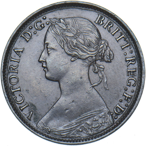 1873 Farthing - Victoria British Bronze Coin - Very Nice