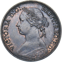 1878 Farthing - Victoria British Bronze Coin - Very Nice