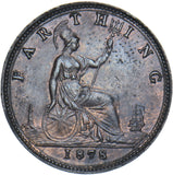 1878 Farthing - Victoria British Bronze Coin - Very Nice