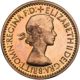 1953 Proof Farthing (F662A 2+A) - Elizabeth II British Bronze Coin - Superb