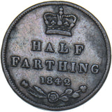 1842 Half Farthing - Victoria British Copper Coin