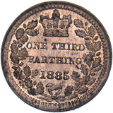 1885 Third Farthing - Victoria British Bronze Coin - Superb
