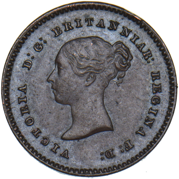 1839 Quarter Farthing - Victoria British Copper Coin - Very Nice
