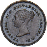 1839 Quarter Farthing - Victoria British Copper Coin - Very Nice